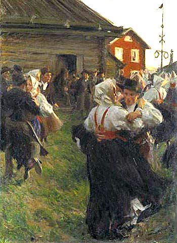 Танец в Иванову ночь. Андерс Цорн, 1897 год