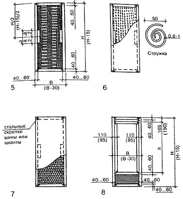  Примеры заполнения щитов дверных полотен (продолжение)
